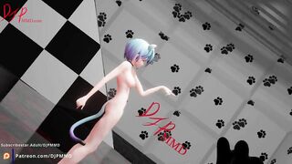 Sexy Cat girl Mia LOVE DIVE Blender MMD R18 1518