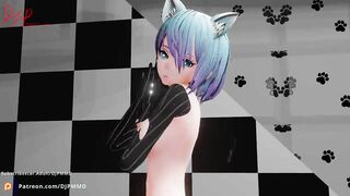 Sexy Cat girl Mia LOVE DIVE Blender MMD R18 1518