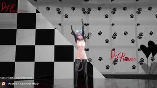 Sexy Cat girl Mia LOVE DIVE Blender MMD R18 1518