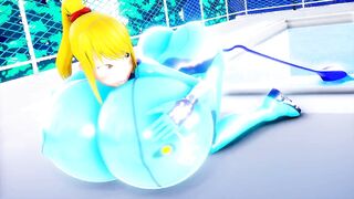 Imbapovi - Samus in Zero Suit - Water Filling Breast Expansion 1