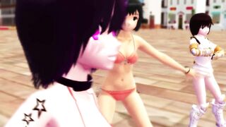 【MMD】Mobu-chan is summer but Snow Trick (complete version)【R-18】