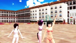 【MMD】Mobu-chan is summer but Snow Trick (complete version)【R-18】