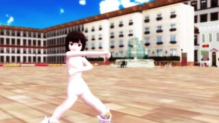 【MMD】Mobu-chan is summer but Snow Trick (complete version)【R-18】