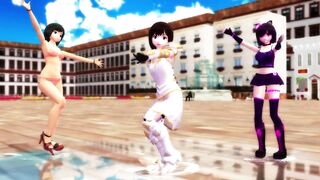 【MMD】Mobu-chan is summer but Snow Trick (complete version)【R-18】