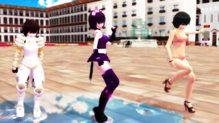 【MMD】Mobu-chan is summer but Snow Trick (complete version)【R-18】