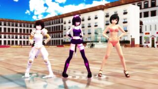 【MMD】Mobu-chan is summer but Snow Trick (complete version)【R-18】