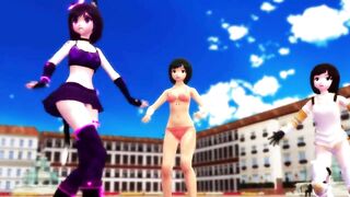 【MMD】Mobu-chan is summer but Snow Trick (complete version)【R-18】