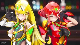 0225 -【R18-MMD】xenoblade chronicles 2 pyra and mythra