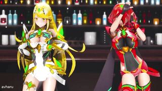 0225 -【R18-MMD】xenoblade chronicles 2 pyra and mythra