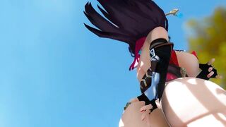 0381 -【R-18 MMD】 Genshin Impact 原神Extra thicc Beidou 北斗