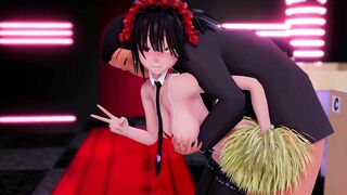 0368 -【R-18 MMD】Date A Live Tokisaki Kurumi - working in a pub 時崎狂三でポンポンダンス