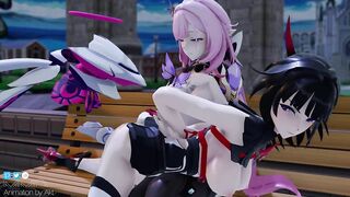 0354 -【R18-MMD】AKT - Honkai Impact 3rd 崩坏三 Raiden Mei x Elysia