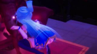 0391 -【R18-MMD-4K】konosuba - Not useless goddess Aqua このすば アクアに搾り取られる