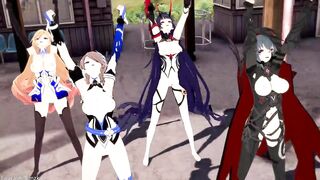 0409 -【R18-MMD】Honkai Impact 3rd 崩坏三 four Thicc valkyrie