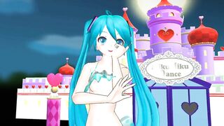 【MMD】Front & back lovers [HC type Miku swimwear]【R-18】