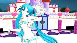 【MMD】Front & back lovers [HC type Miku swimwear]【R-18】