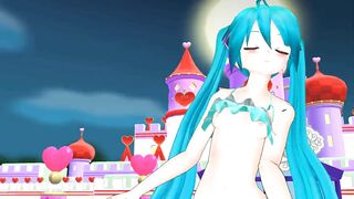 【MMD】Front & back lovers [HC type Miku swimwear]【R-18】