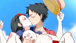 ONE PIECE - NICO ROBIN X LUFFY PERFECT SEX / CUM INSIDE PUSSY