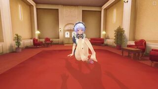 3D HENTAI Maid fingering your cock with her feet until you cum