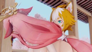 Yae Miko x Gorou Genshin Impact 3D HENTAI Shortver Part 3/5