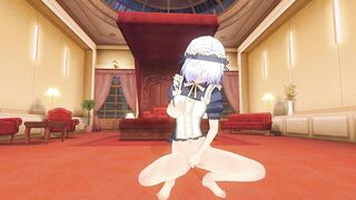 3D HENTAI Maid masturbates pussy in the master's room