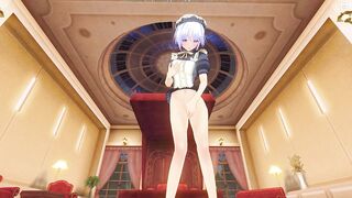 3D HENTAI Maid masturbates pussy in the master's room