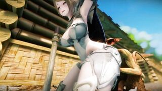 Big Breasts Elf Mama Fucked by Goblin Surrender Service Seeding Sex 3D Hentai NSFW NTR Part 2