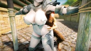 Big Breasts Elf Mama Fucked by Goblin Surrender Service Seeding Sex 3D Hentai NSFW NTR Part 2