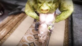 Big Breasts Elf Mama Oak Defeat by Ugly Cosplay Orc Seeding Sex 3D Hentai NSFW Part 10