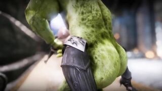 Big Breasts Elf Mama Oak Defeat by Ugly Cosplay Orc Seeding Sex 3D Hentai NSFW Part 10