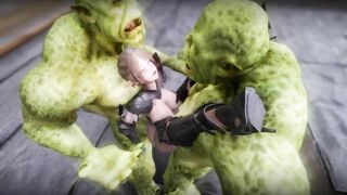 Big Breasts Elf Mama Oak Defeat by Ugly Cosplay Orc Seeding Sex 3D Hentai NSFW Part 5