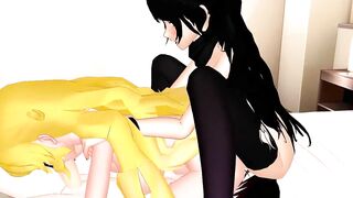 【SEX-MMD】RWBY futanari yang blake ruby PT2 Threesome【R-18】