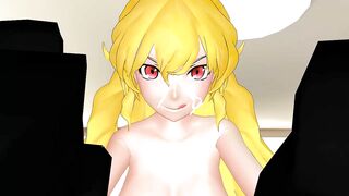 【SEX-MMD】RWBY futanari yang blake ruby PT2 Threesome【R-18】