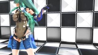 【MMD】Anti-demon shrine maiden Sanae【R-18】