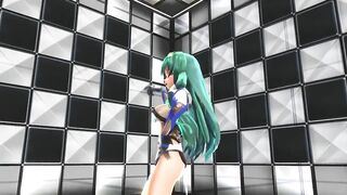 【MMD】Anti-demon shrine maiden Sanae【R-18】