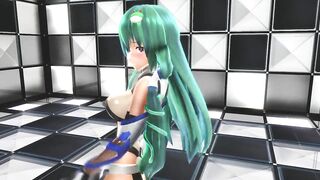 【MMD】Anti-demon shrine maiden Sanae【R-18】