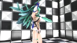 【MMD】Anti-demon shrine maiden Sanae【R-18】