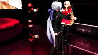 【SEX-MMD】Erotic Haku & Angela【R-18】