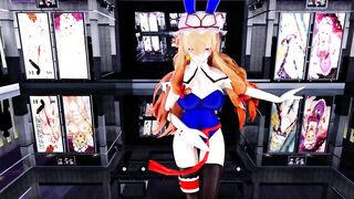 【SEX-MMD】Purple cosplay Gokuraku Jodo【R-18】