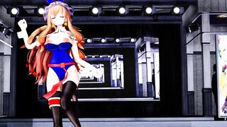 【SEX-MMD】Purple cosplay Gokuraku Jodo【R-18】