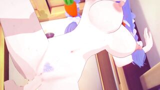 【Vtuber 兎田ぺこら】兎田ぺこらがバックでセックスするだけLoop4