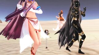 【MMD】Egyptian daughters is a tiger (back version)【R-18】