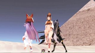 【MMD】Egyptian daughters is a tiger (back version)【R-18】