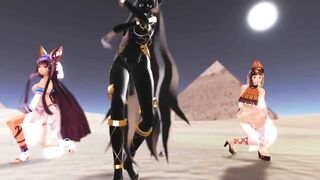 【MMD】Egyptian daughters is a tiger (back version)【R-18】