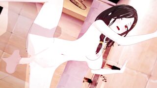 【Vtuber 白雪巴】白雪巴がバックでセックスするだけLoop3