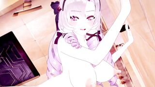 【Vtuber 壱百満天原サロメ】壱百満天原サロメがバックでセックスするだけLoop3