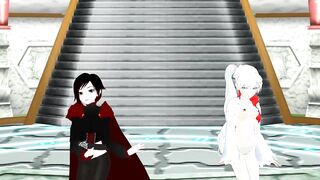 【MMD】KISS ME - Ruby & Weiss【R-18】