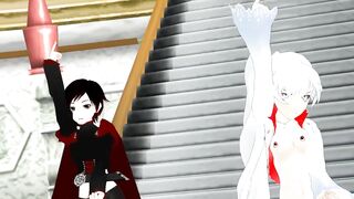 【MMD】KISS ME - Ruby & Weiss【R-18】