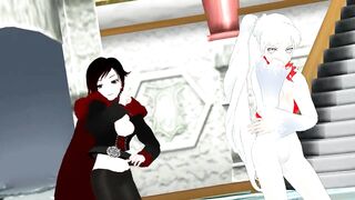 【MMD】KISS ME - Ruby & Weiss【R-18】