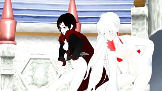 【MMD】KISS ME - Ruby & Weiss【R-18】